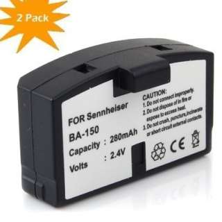 2pcs Battery fits Sennheiser BA150 BA151 BA152 A200 RS4  