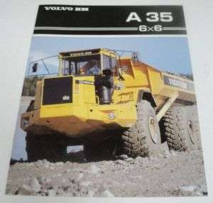 Volvo BM 1992 A35 6x6 Dump Truck Sales Brochure  