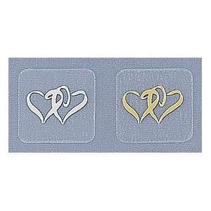 Wedding Supplies Silver Linked Hearts Seals (pack Of 1 