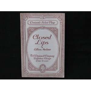  Denisons Select Plays Closed Lips Books