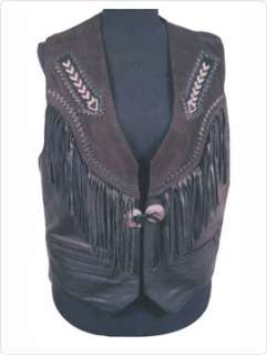  Real Suede Leather Western Vest Boone Show Indian S M L XX  