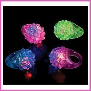  Flashing Led Bumpy Ring (Pack of 12) Toys & Games