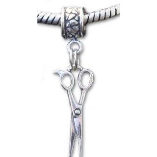 Scissors Hair Stylist Salon Sterling Silver Charm Bead for European 