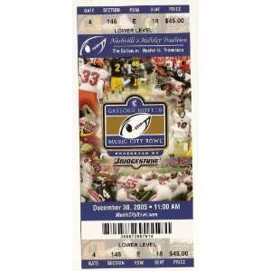 2005 Music City Bowl Game Full Ticket Virginia Minnesota 