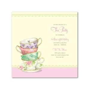  Birthday Party Invitations   Classic Teacups By Lisa Levy 