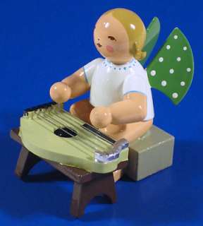 Wendt & Kuhn Sitting Angel Playing Zither Figurine  