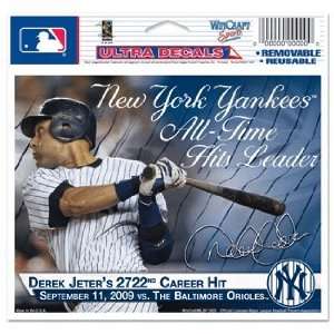  JETER YANKEES ALL TIME HITS LEADER ULTRA DECAL