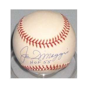 Autographed Joe DiMaggio Ball   with HOF Inscription 