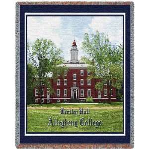  Allegheny College Bentley Hall Jacquard Woven Throw   70 