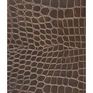  Alligator Faux Leather Vinyl Allspice Brown Fabric Arts 