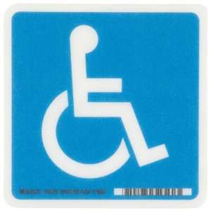   Height B 120 Premium Fiberglass, White on Blue Handicapped Sign, Picto