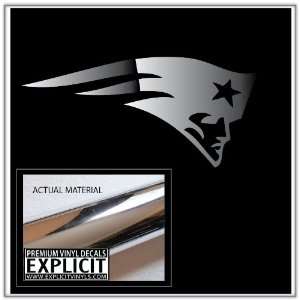  New England Patriots Large Chrome Vinyl Decal Everything 
