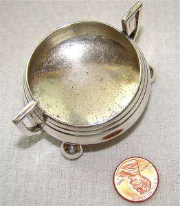 RARE ART DECO/ANTIQUE SILVER OPEN SALT CELLAR BOWL master dip dish pot 