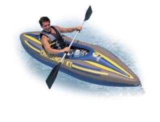 INTEX Challenger K1 Inflatable Kayak Kit with Paddle & Pump 