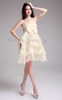   Graceful Slim Princess Cocktail Girl Women Party Pleated Dress  