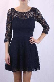   Couture SOLD OUT CELEBRITY FAVORITE Navy Guipure Lace Dress JG005714