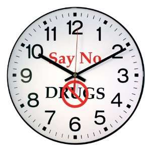  12 Message Wall Clock Say No/Drugs