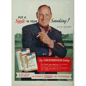  1955 Ad Chesterfield Cigarettes Leo The Lip Durocher 