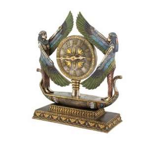  Wings of Isis Egyptian Revival Sculptural Clock