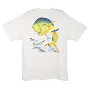  Guy Harvey Bull Dolphin T  Shirt   White   XLarge 