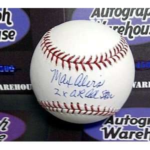  Max Alvis Autographed/Hand Signed Baseball inscribed 2x 