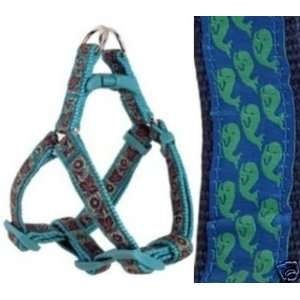   Douglas Paquette STEP Dog Harness WHALES GREEN SMALL