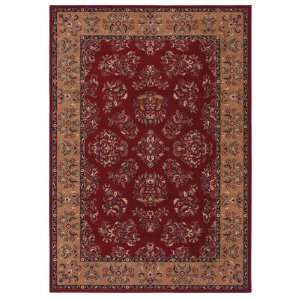  Inspired Design Alyssa Red Tan Traditional Floral Area Rug 