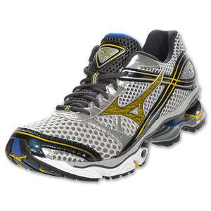Mizuno Mens Wave Creation 13 Silver/Cyber Yellow Running Shoes  