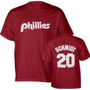   Phillies #20 Mike Schmidt Maroon T shirt