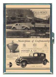 Rolls Royce 1920s Vintage Ad ID Holder, Cigarette Case or Wallet MADE 