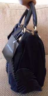   Fiona Black Leather Shoulder Diaper Bag NEW $325 (Save$130)  