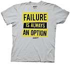 Mythbusters Failure Is Always An Option Adult T Shirt