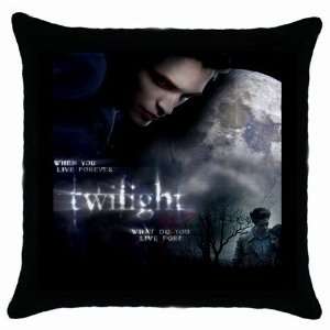  New Custom Black Throw Pillow Case Home Decoration Twilight Edward 