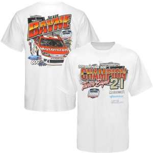  Trevor Bayne 2011 Daytona 500 Champion White T shirt 