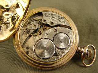   PRIVATE LABEL MONTGOMERY GOLD FILLED ANTIQUE 1902 CHASED POCKET WATCH