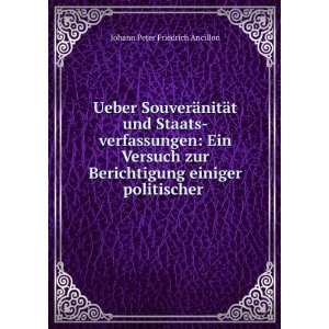   einiger politischer . Johann Peter Friedrich Ancillon Books