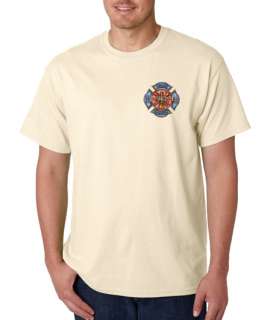 Fire Rescue Firefighter Emblem 100% Cotton Tee Shirt  