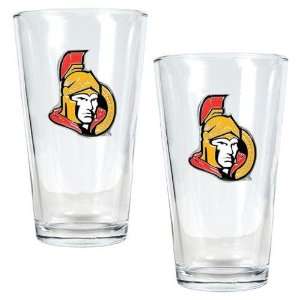  Ottawa Senators NHL 2pc Pint Ale Glass Set   Primary Logo 