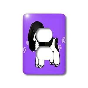 Janna Salak Designs Dogs   Cute Black and White Cocker Spaniel Purple 