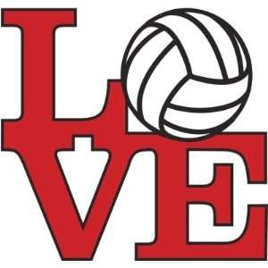  Love Volleyball   Red Wall Mural