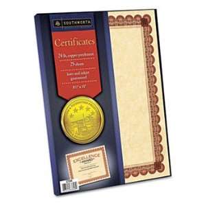  Southworth CT5R   Copper Parchment Certificates, 24#, 25 