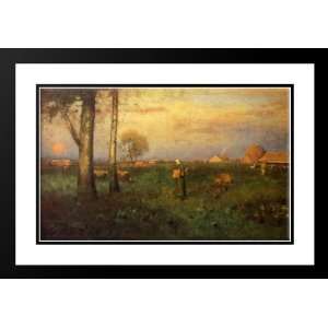   , George 40x28 Framed and Double Matted Sundown
