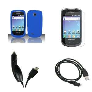  Samsung Dart (T Mobile) Premium Combo Pack   Blue Silicone 