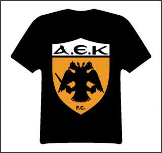AEK FC Greek Football Team logo T Shirt All Sizes  