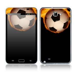   Samsung Galaxy Note Decal Skin Sticker   Fire Soccer 