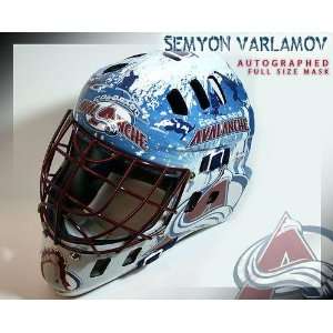  Semyon Varlamov Colorado Avalanche Autographed Full Size Mask 