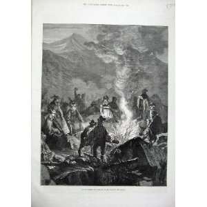  1875 Midsummer Eve Bonfire Bavarian Highlands Scotland 