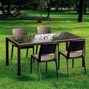   Verona Resin Wickerlook Dining Chair   Brown Patio, Lawn & Garden