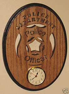 Custom Handmade Police Officer Wall Clock Wooden Gifts  