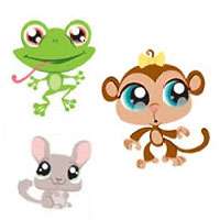 32 LITTLEST PET SHOP Appliques Girls Room WALL STICKERS  